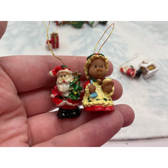 Christmas Ceramic Mini Ornaments set of 16 - Picture 8 of 10